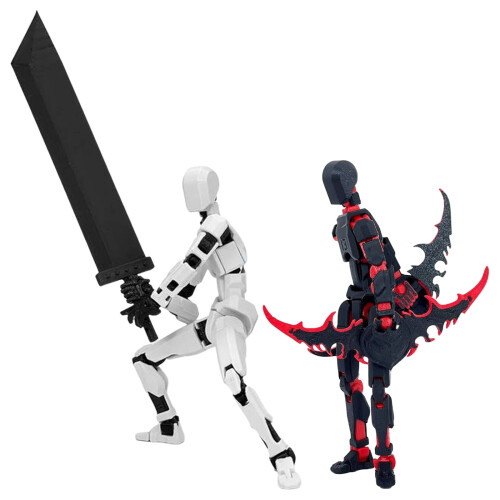 T13 Actiefiguur 3D-geprint, beweegbaar met