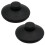 Conjunto de 2 interruptores de pé redondos pretos 250V 2A 1