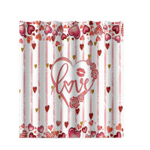 Sprchový závěs s motivem valentýnského srdce, 71x71 palců, polyester, s