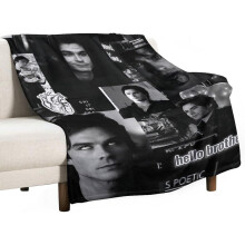 Damon Salvatore flanel takaró, puha, bolyhosodásmentes, 125x150 cm