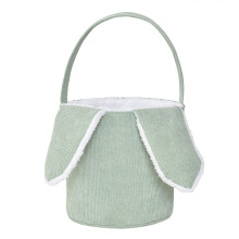 Bolsa de cesta de conejo de Pascua – Bolso de peluche con forma de conejito para huevos y