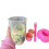Saladier transparent de 1000 ml avec fourchette intégrée 1