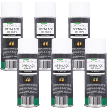 6x Ofenlack Spray Schwarz Matt