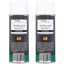 2x Ofenlack Spray Schwarz Matt