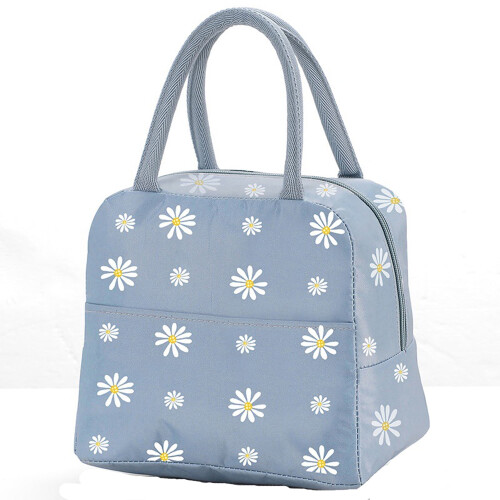 Sac à lunch isotherme Daisy bleu portable