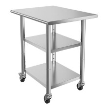 Table de travail cuisine professionnelle - DUOKU - YH3-J-30 - Acier inoxydable - 3 niveaux - 76,2x61x86,4 cm