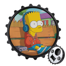 Ouvre-bouteille magnétique Simpson avec autocollant aimanté pour réfrigérateur