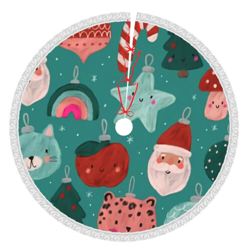 Christmas Tree Skirt 48 Inch Rustic Holiday Decor