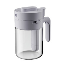 Organizador de especias gris 2 en 1, frasco desmontable con cuchara