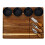 Acacia Cheese Board Set With Grey Ceramic Bowls and Cutlery 1