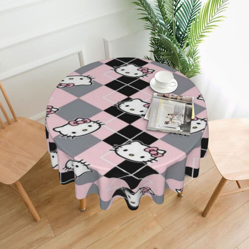 Hello Kitty Round Tablecloth 60 in, Polyester