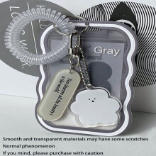 QUTETN transparent matte silicone card holder 1pc