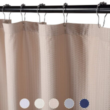 Cortina de ducha de microfibra repelente al agua, 72 x 72 pulgadas, gris.