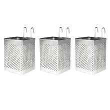 Porte-baguettes en acier inoxydable avec crochets (lot de 3)