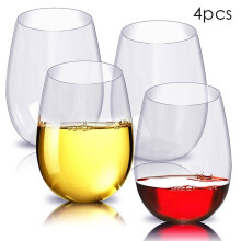 Ensemble de 4 verres à vin incassables en PET