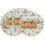 Orangefarbene Kürbis-Herbst-Tischsets, 4er-Set, 15 Zoll 1