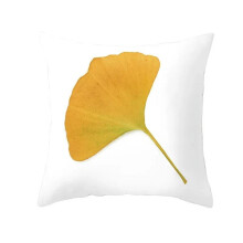 Cotton Linen Pillow Case Maple Leaf Print 2 pcs