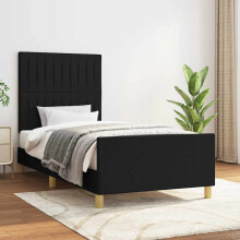 vidaXL sengestel uden madras sort 80x200 cm stof