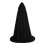 Mantello con cappuccio in raso nero per Halloween 1
