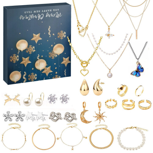 Sada adventních šperků pro ženy, 24 kusů