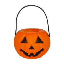 LED Halloween Kurpitsaämpäri - Muovi, 10 cm, 1 kpl