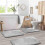 Ensemble de 3 tapis de bain en velours antidérapant gris 1