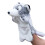 Fantoche de mão de lobo cinzento de pelúcia, 27 cm (10,63 polegadas) 1