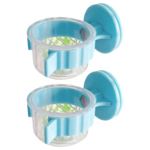 Lot de 2 gamelles d'eau pour perroquets avec clips – Oiseaux en plastique