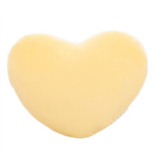 Cojín de peluche con forma de corazón, color amarillo, 15 cm (6 pulgadas)
