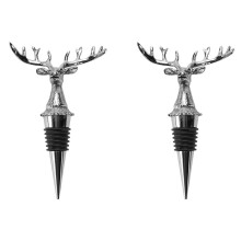Bouchons de vin en forme de cerf pour vin rouge, lot de 2