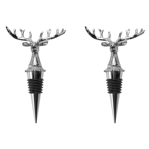 Bouchons de vin en forme de cerf pour vin rouge, lot de 2