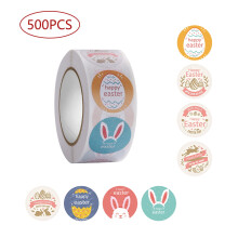 ZKCCNUK Easter Bunny Stickers – 500 pcs, 2.5 cm