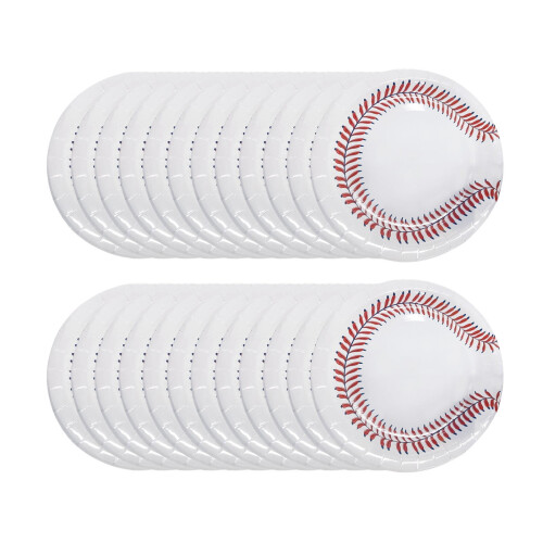 Baseball Paper Plates 9" and 7" – 24 Pack