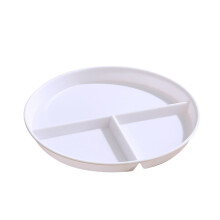 Assiette plate à 3 compartiments en PP – Réutilisable et compatible lave-vaisselle