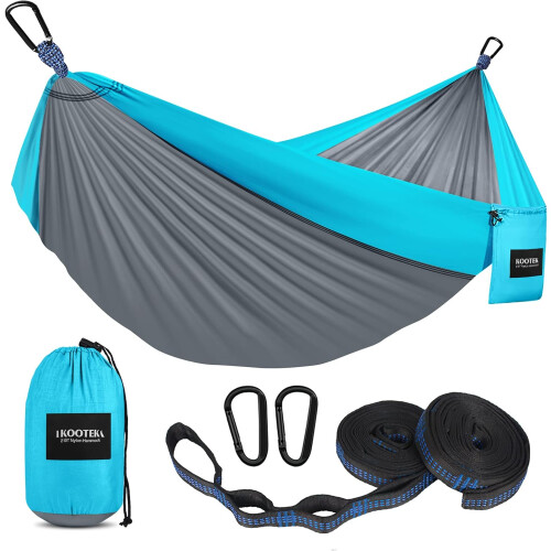 Hamaca de camping Kootek – Capacidad de 500 lb, compacta y