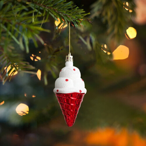 Christmas Tree Ornament Black Irregular Ball 12 pcs
