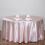 Satin Round Tablecloth 120 in Blush 1