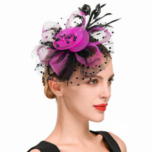 Flower Mesh Fascinator Headband for Women