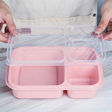 Bento Lunch Box with Compartments and Sauce Containers,