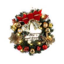 Manfiter pre-lit cordless spruce Christmas wreath 12 inch