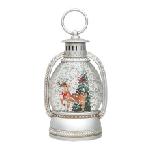 Christmas ornaments sparkling lights Santa snowman lantern