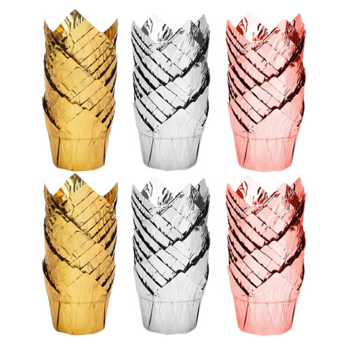 Aluminized Tulip Cupcake Liners 100 pcs