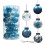 Christmas Tree Balls Plastic Glitter Lake Blue 30 pcs 1