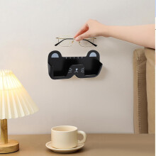 Porte-lunettes mural en forme de chat noir