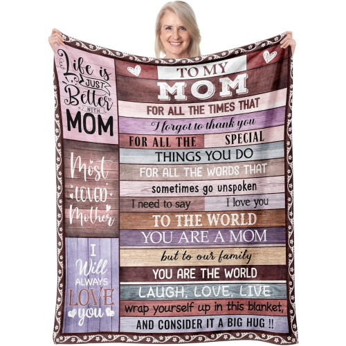 Manta de presente de aniversário para a mãe, 50x60 polegadas