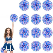 12 pompons métalliques de 25 cm pour cheerleading