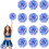 12 pompons métalliques de 25 cm pour cheerleading 1