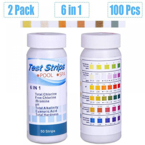 Spa and Pool Test Strips 6-in-1 100 Count