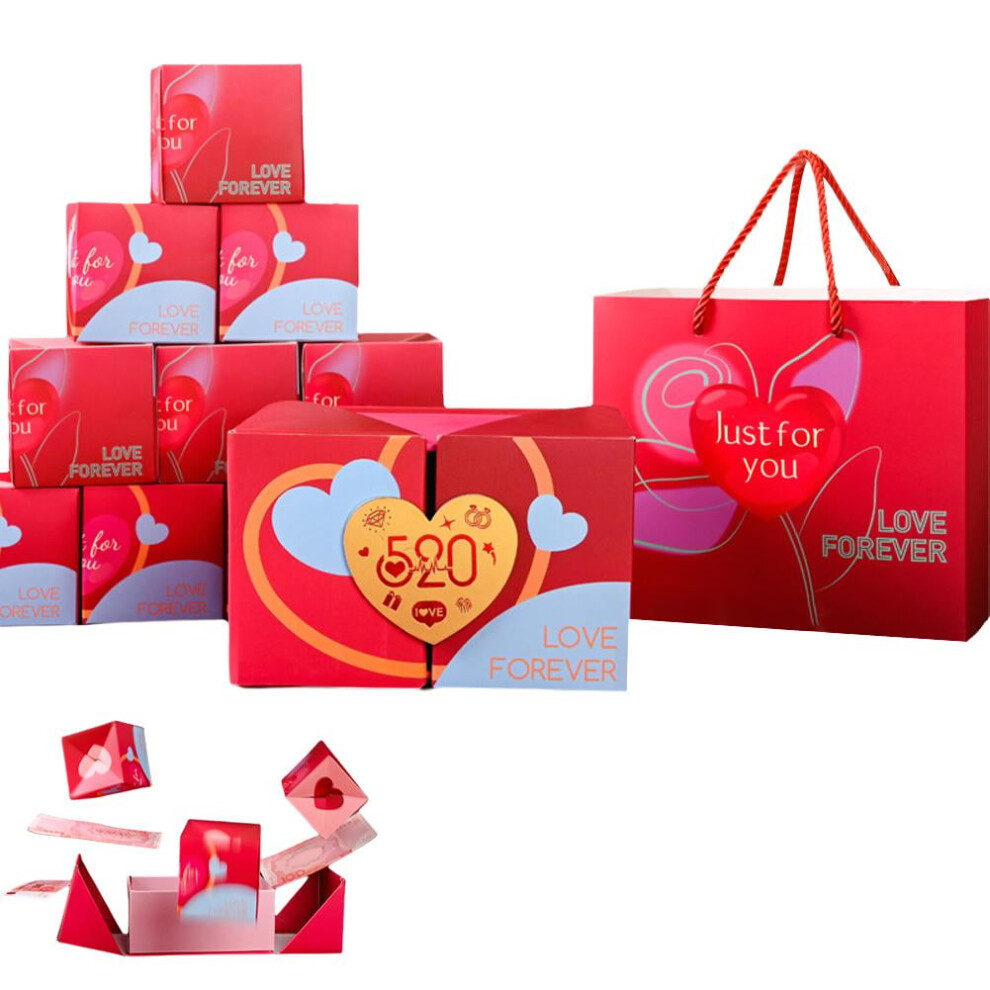 Valentine's Surprise Money Box Â Red Folding Explosion 9181073645204