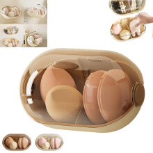 Organisateur de maquillage mural avec couvercle transparent et compartiments